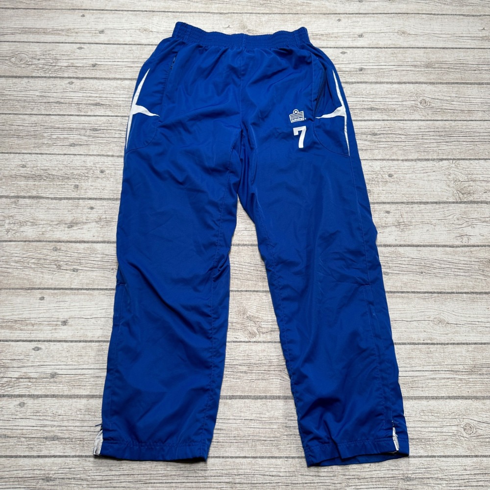 Admiral Track Pants Men's S Blue Mesh Lined Athletic Zip Ankle Soccer Training